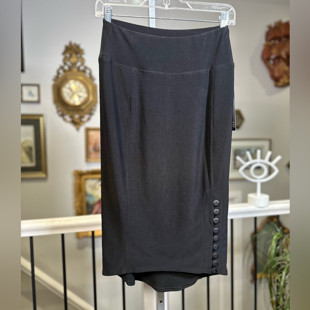 Sympli Diva Skirt Short Black Size 6 Button Detail - Picture 1 of 12